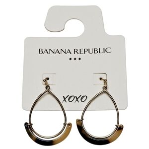 NWT Banana Republic Factory Store Tortoise Shell and Gold Tone Dangle Earrings